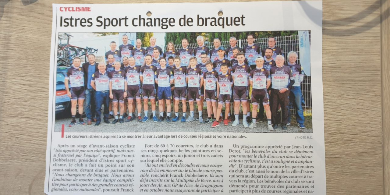 Retour sur les articles de presse Istres Sport Cyclisme pour ce début d’année 2019