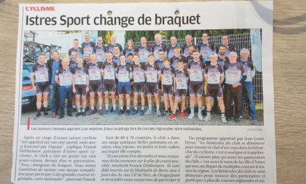 Retour sur les articles de presse Istres Sport Cyclisme pour ce début d’année 2019