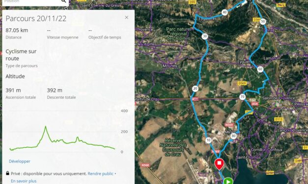 Parcours Dimanche 20 Novembre 2022