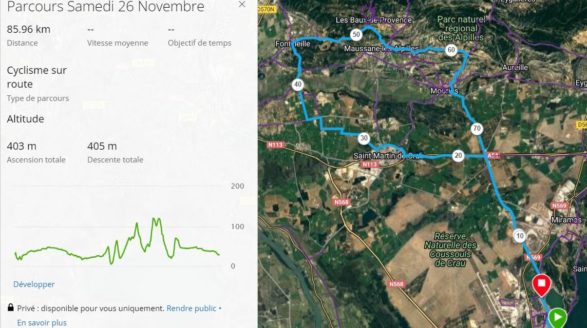 Parcours Samedi 26 Novembre 2022