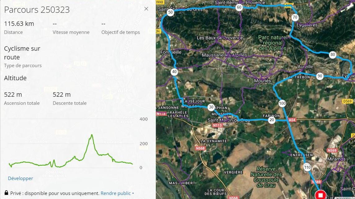 Parcours Samedi 25 Mars 2023 – DEPART 8H