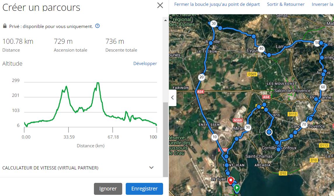 Parcours Dimanche 21 Mai 2023