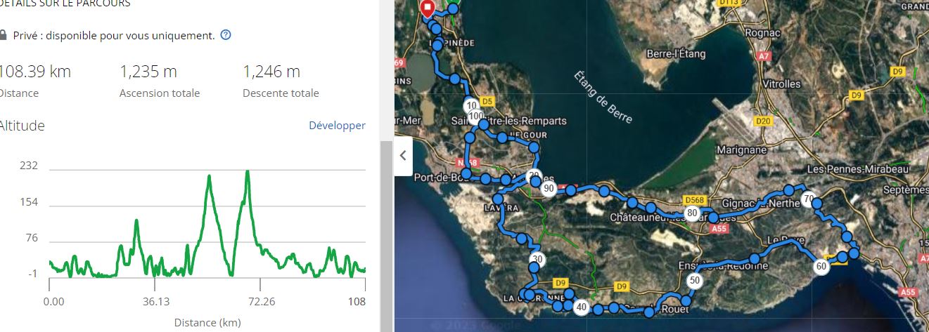 Parcours Lundi 29 Mai 2023 – DEPART 07H30