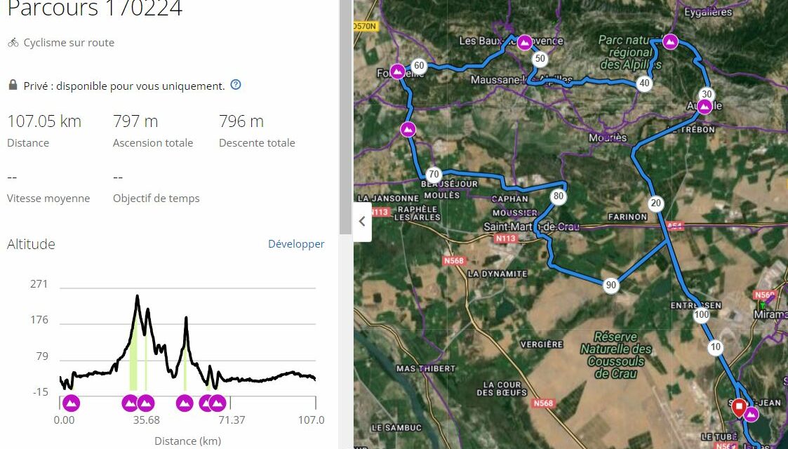 Parcours Samedi 17 Février 2024 – 8h30