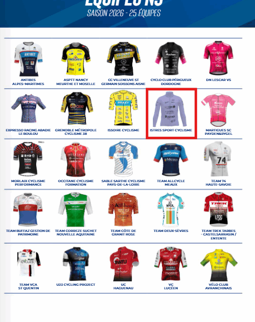 Officiel : Istres Sport Cyclisme valide ses labels N3 Hommes N2 Femmes et N3 VTT équipe mixte pour 2026 !
